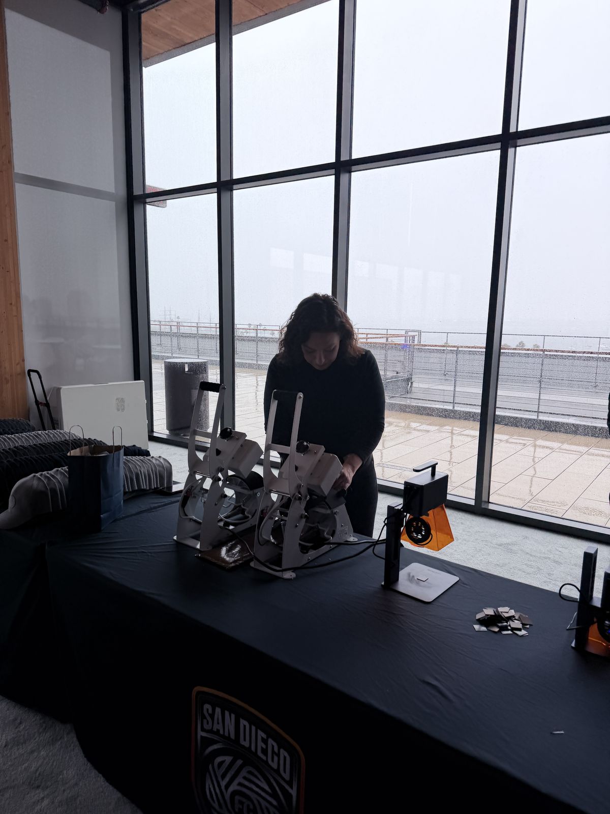 Merch Troop live printing — the line forms fast